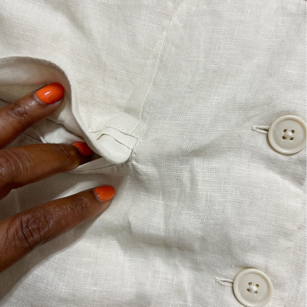 NWT J.Crew Crewneck vest in linen (size 0) - Picture 3 of 6
